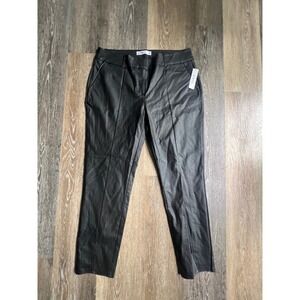 Dazz Faux Leather Trousers Women 1X Black Coated Stretch Skinny Pants D35812P‎
